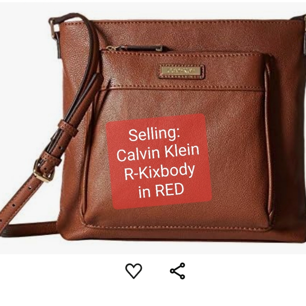 😺CALVIN KLEIN R-q Crossbody Bag in Red - Picture 2 of 12